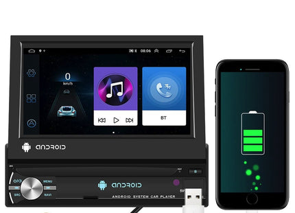 1-Din klapscherm autoradio Android 9.1 | Camera | Bluetooth & WIFI