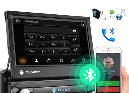 1-Din klapscherm autoradio Android 9.1 | Camera | Bluetooth & WIFI