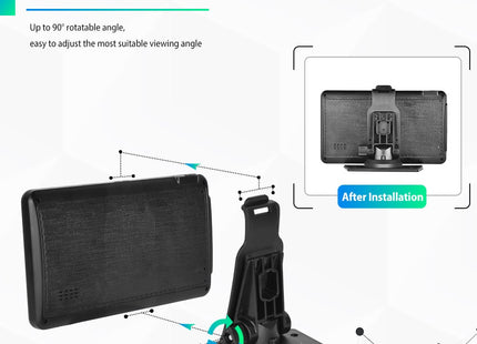 Denago 7-inch Draagbare CarPlay en Android Auto Multimedia Scherm