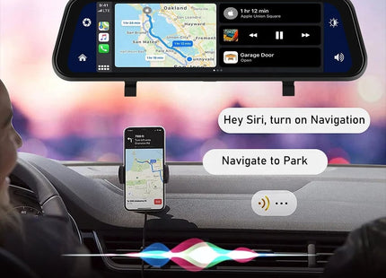Achteruitkijkspiegel | Ingebouwde Dashcam | Carplay & Android Auto | Past op elk voertuig