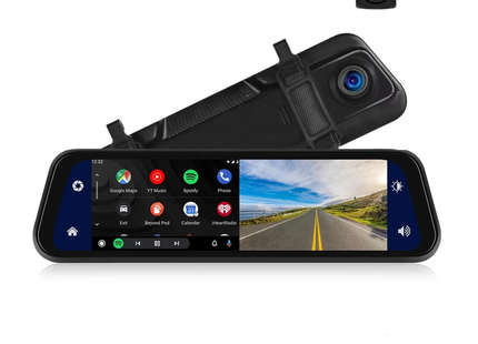 Achteruitkijkspiegel | Ingebouwde Dashcam | Carplay & Android Auto | Past op elk voertuig