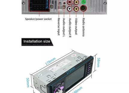 Enkel Din Autoradio met 4 INCH scherm | Bluetooth & USB