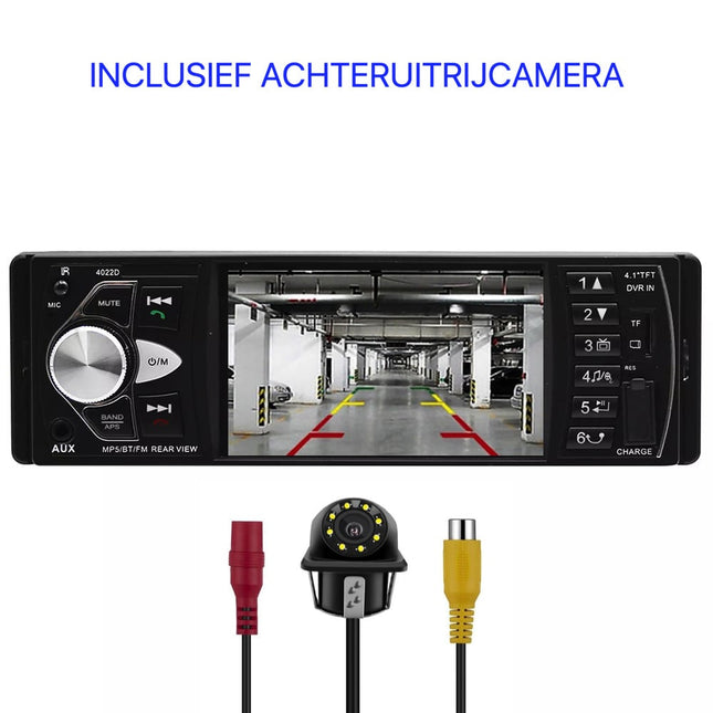 Enkel Din Autoradio met 4 INCH scherm | Bluetooth & USB
