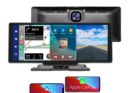 CarPlay Scherm met Dashcam & Android Auto | Gratis 64GB Sd-kaart
