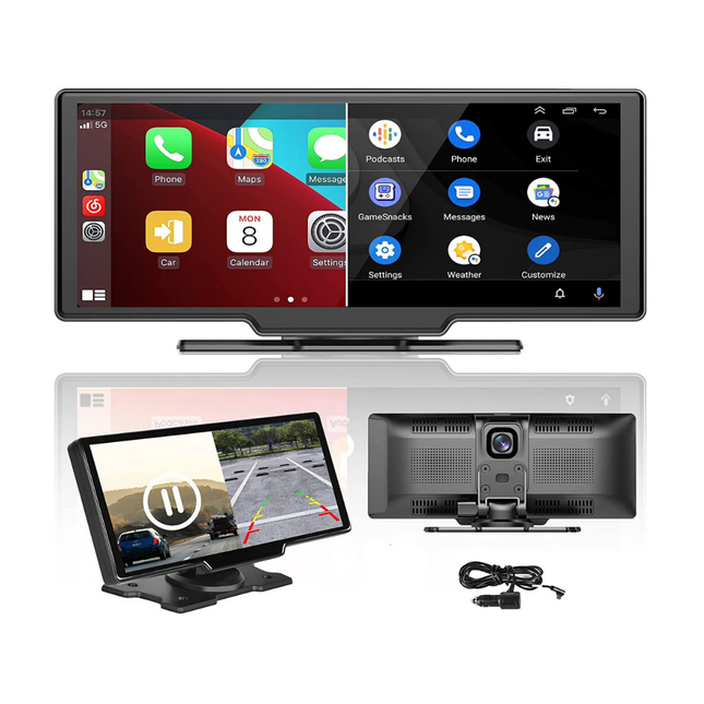 CarPlay Scherm met Dashcam & Android Auto | Gratis 64GB Sd-kaart