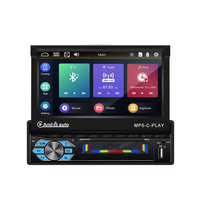 Denago - 1Din Autoradio | Carplay & Android Auto | klapscherm