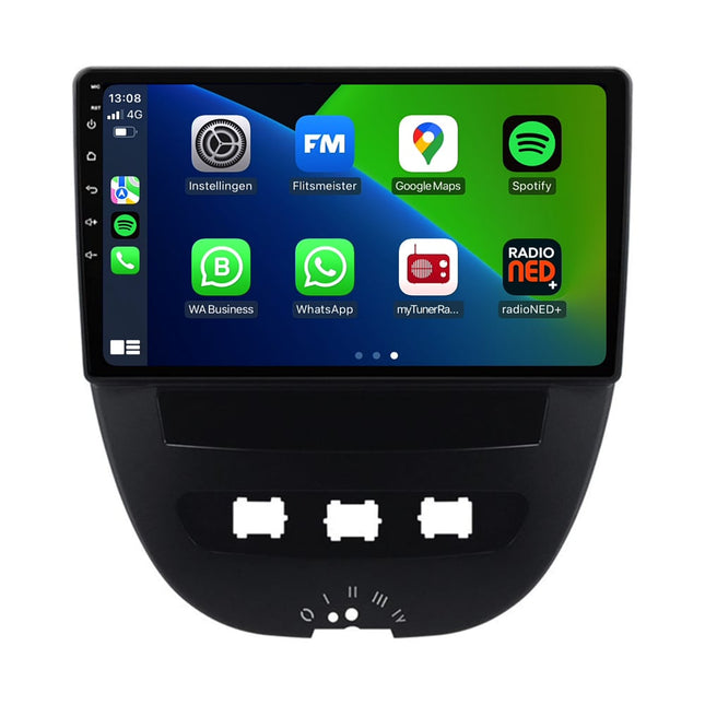 Peugeot 107 | Android 13 | Autoradio | 2004 t/m 2015 | CarPlay & Android Auto