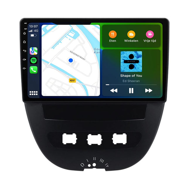 Peugeot 107 | Android 13 | Autoradio | 2004 t/m 2015 | CarPlay & Android Auto