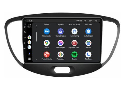 CarPlay Hyundai i10 | Android 13 | Autoradio | 2008 t/m 2013 | Carplay & Android Auto