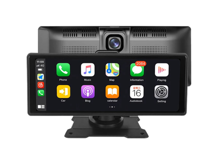 Apple Carplay Scherm - 10 Inch - Ingebouwde Dashcam - Android Auto - Inclusief Achteruitrijcamera