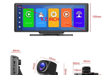 Apple Carplay Scherm - 10 Inch - Ingebouwde Dashcam - Android Auto - Inclusief Achteruitrijcamera