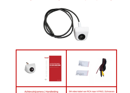RV-360 PRO Achteruitrijcamera | Originele look | Wit