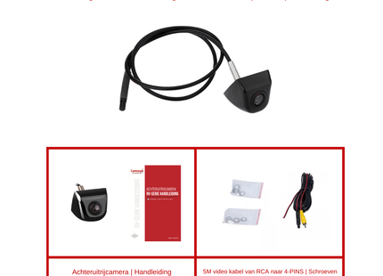 RV-350 PRO Achteruitrijcamera | Originele look | Zwart