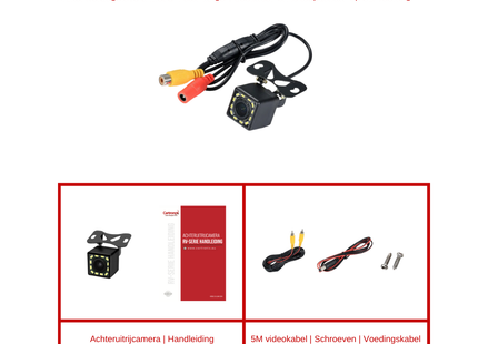 Cartronix RV-320 PRO Achteruitrijcamera | Universeel | 12 LED | Nachtzicht