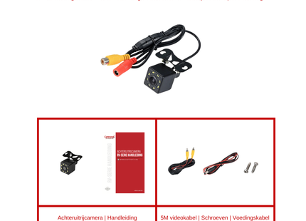 Cartronix RV-310 PRO Achteruitrijcamera | Universeel | 8 LED | Nachtzicht