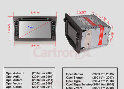 CarPlay Opel autoradio | Android auto | 4GB 8-core | Grijs