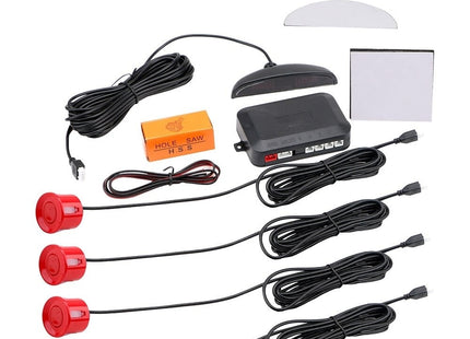 Parkeersensoren set | 4 sensoren | Geluid en Display | Rood