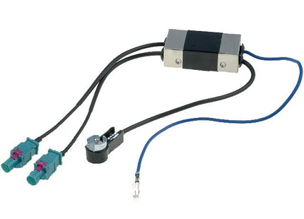 Radio Antenne versterker | 2x Fakra naar Din Hoekstekker