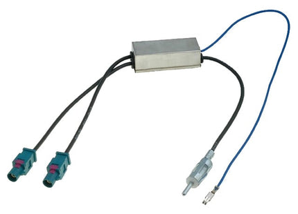 Radio Antenne versterker | 2x Fakra naar Din stekker