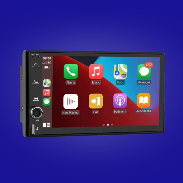 Jf Sound 2-din Universele Autoradio – Android 4-core, 6,2 Inch Touchscreen, GPS, Bluetooth, WiFi, DAB+, CarPlay En Android Auto
