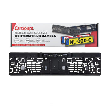 Achteruitkijkcamera in kentekenplaathouder