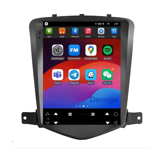 Chevrolet Cruze CarPlay autorradio | 2009–2015 | Denago DNG-A534 | 9.7 pulgadas estilo Tesla | Android 16 | CarPlay inalámbrico y Android Auto