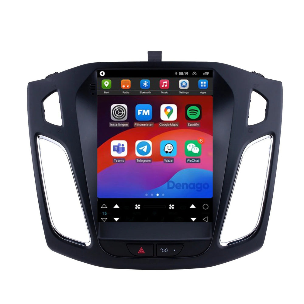 Ford Focus CarPlay راديو السيارة | 2011–2017 | Denago DNG-A532 | 9.7 بوصة بتصميم Tesla | Android 16 | CarPlay لاسلكي وAndroid Auto