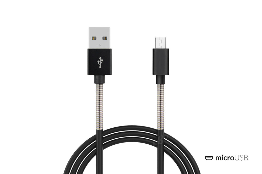 AMiO USB naar micro USB kabel | 2.4A 1 meter | Zwart