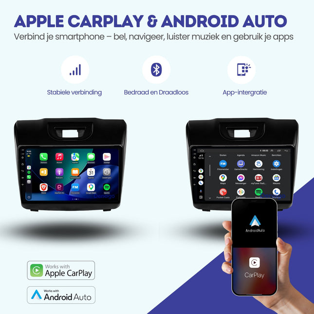 Isuzu D-Max CarPlay car radio | 2012–2016 | Denago DNG-A516 | 9 inch | Android 16 | Wireless CarPlay & Android Auto