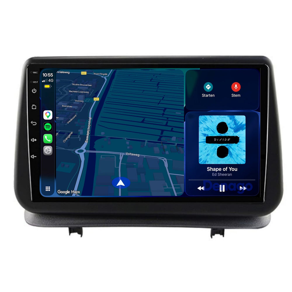 Renault Clio 3 CarPlay bilradio | 2005–2012 | Denago DNG-A514 | 9 tum | Android 16 | Trådlös CarPlay & Android Auto