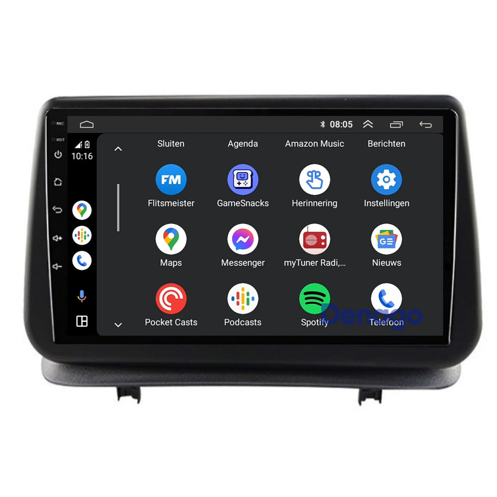 Renault Clio 3 CarPlay bilradio | 2005–2012 | Denago DNG-A514 | 9 tum | Android 16 | Trådlös CarPlay & Android Auto
