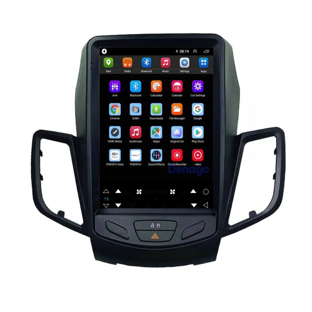 Ford Fiesta CarPlay autorradio | 2009–2017 | Denago DNG-A529 | 9.7 pulgadas estilo Tesla | Android 16 | CarPlay inalámbrico y Android Auto