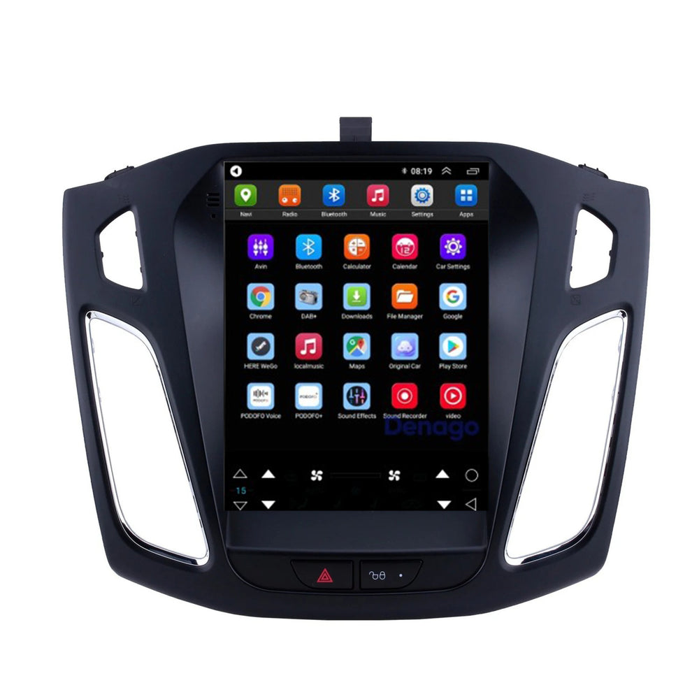 Ford Focus CarPlay راديو السيارة | 2011–2017 | Denago DNG-A532 | 9.7 بوصة بتصميم Tesla | Android 16 | CarPlay لاسلكي وAndroid Auto