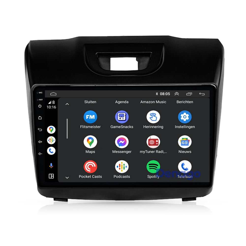 Isuzu D-Max CarPlay autoradio | 2012–2016 | Denago DNG-A516 | 9 inch | Android 16 | Draadloos CarPlay & Android Auto