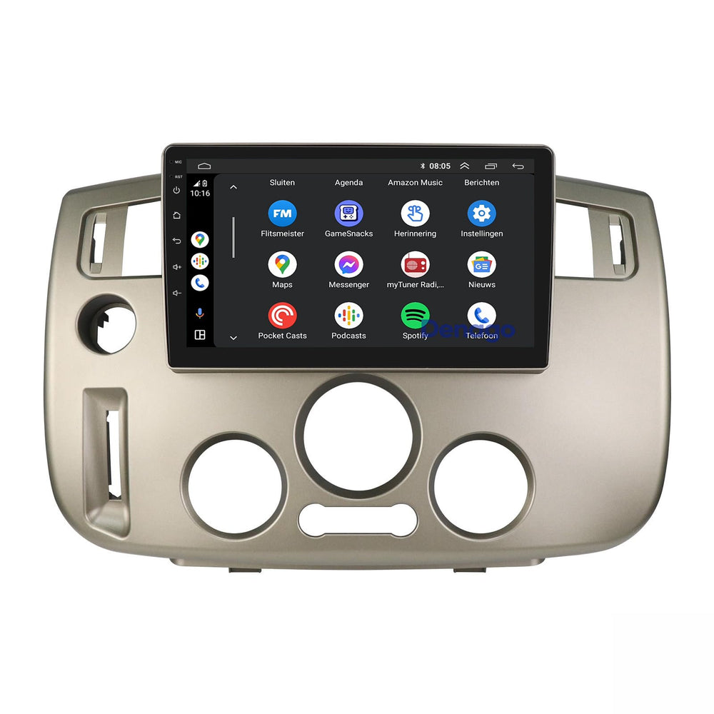 Renault Scenic 2 CarPlay-bilradio | 2003–2009 | Denago DNG-A520 | 9 tommer | Android 16 | Trådløs CarPlay og Android Auto