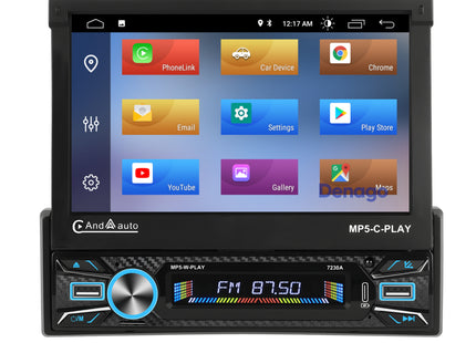 1Din Autoradio | Apple Carplay | Android Auto | USB, Aux, Bluetooth | MP5