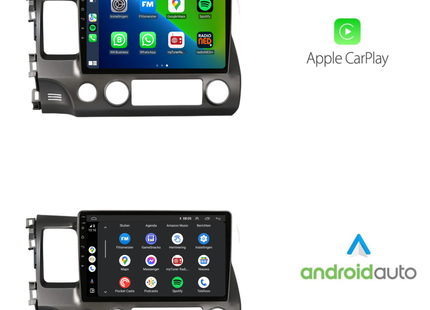 Honda Civic CarPlay | Android 13 | Autoradio | 2007 t/m 2011 | Carplay & Android Auto
