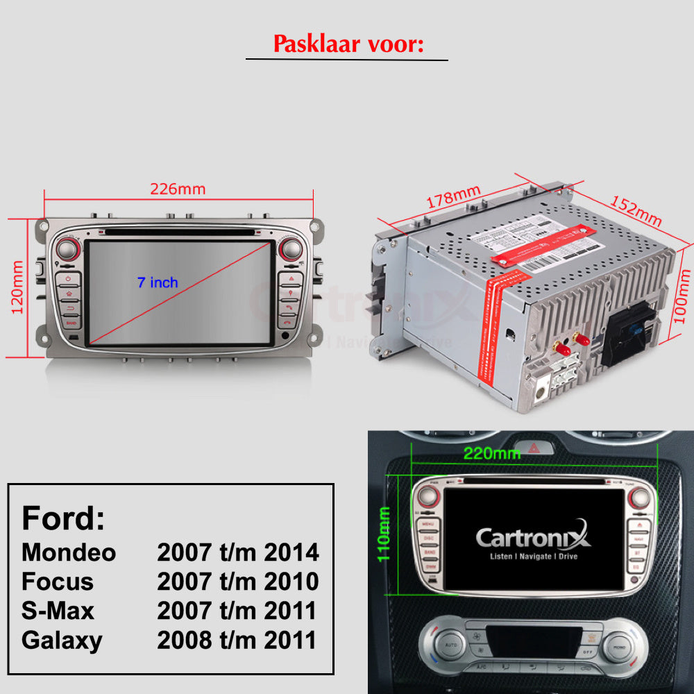 Ford Android 13 CarPlay | Android Auto | Mondeo Focus Galaxy S-Max