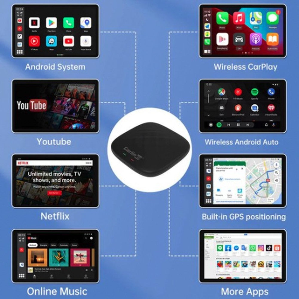 Carlinkit CarPlay ai Box | 3 GB | Android | Netflix & Youtube