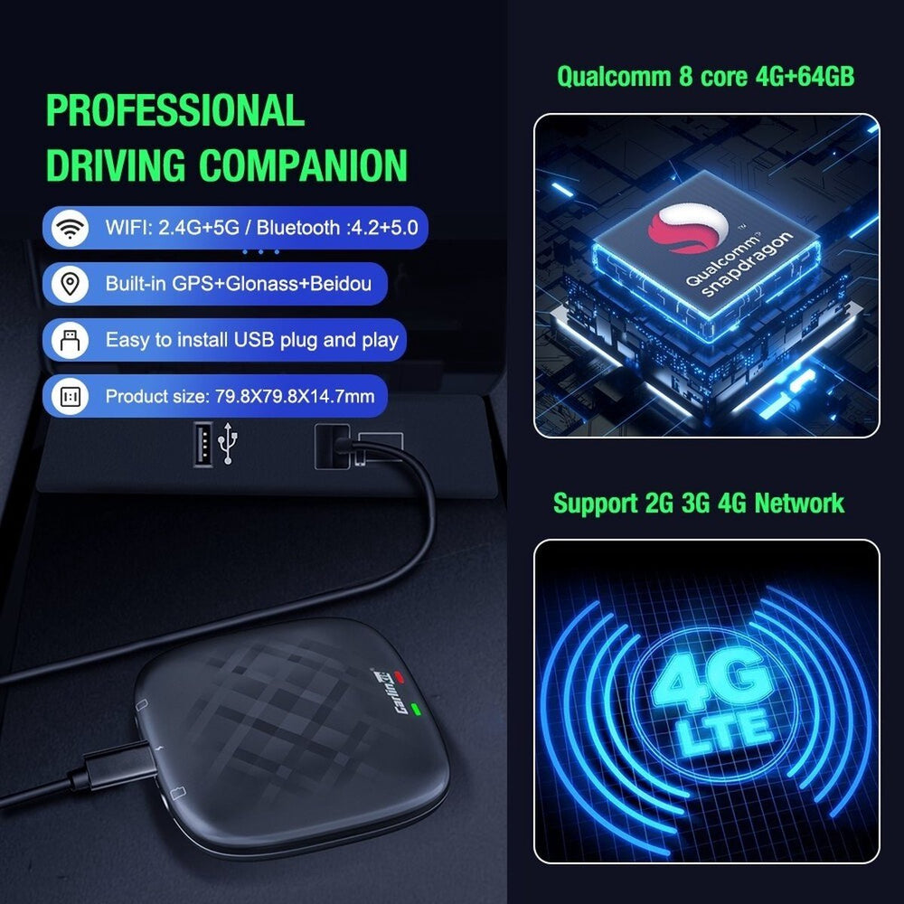 Carlinkit T- Box CarPlay | 4 GB Android Auto | Netflix & Youtube