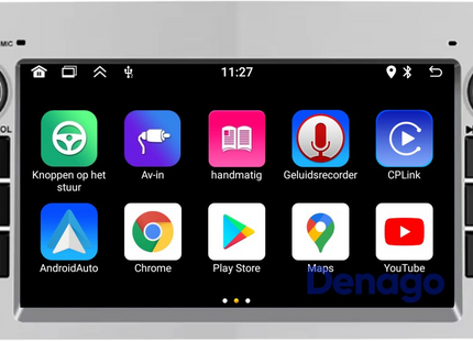 Opel CarPlay Autoradio | Android 13 | 2GB + 64GB | 2001 t/m 2013 | Android Auto - Zilver