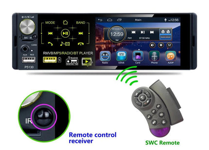 Autoradio simple DIN avec écran et caméra | Bluetooth & USB