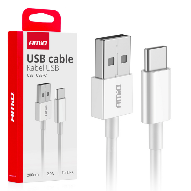 Câble USB vers USB-C | 3A | 2 mètres
