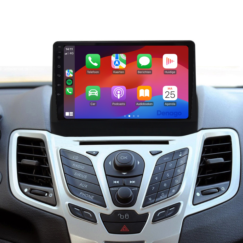 Radio para coche Ford Fiesta CarPlay | 2013 a 2017 | Denago DNG-A06 | 9 pulgadas | Androide 13 | CarPlay inalámbrico y Android Auto