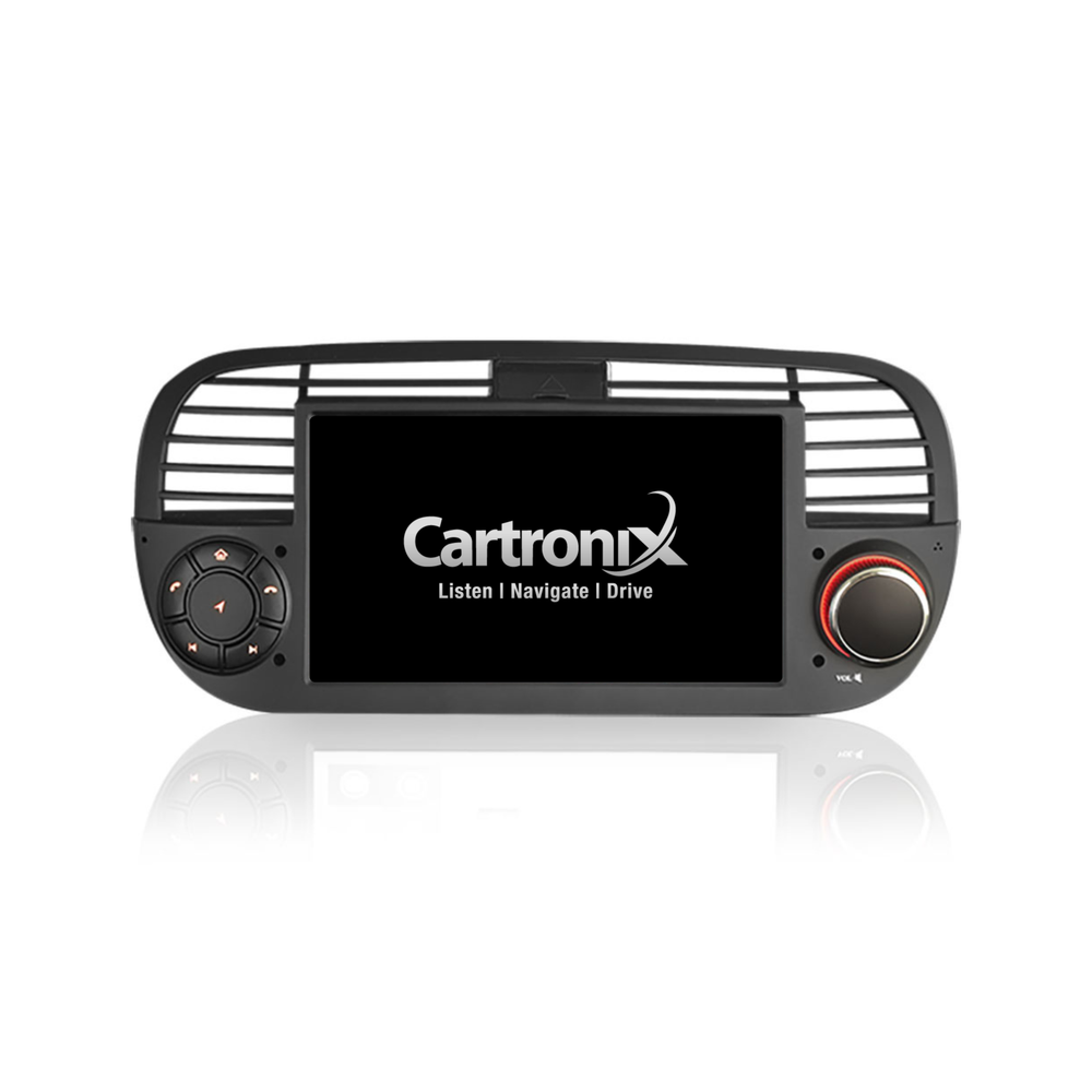 Fiat 500 CarPlay | 2007 t/m 2015 | Android 12 autoradio zwart
