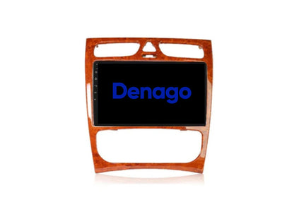 Mercedes C-Klasse W203 CarPlay autoradio | 2000 t/m 2004 | Denago DNG-A203 | 9 inch | Android 13 | Draadloos CarPlay & Android Auto | Houtkleur frame