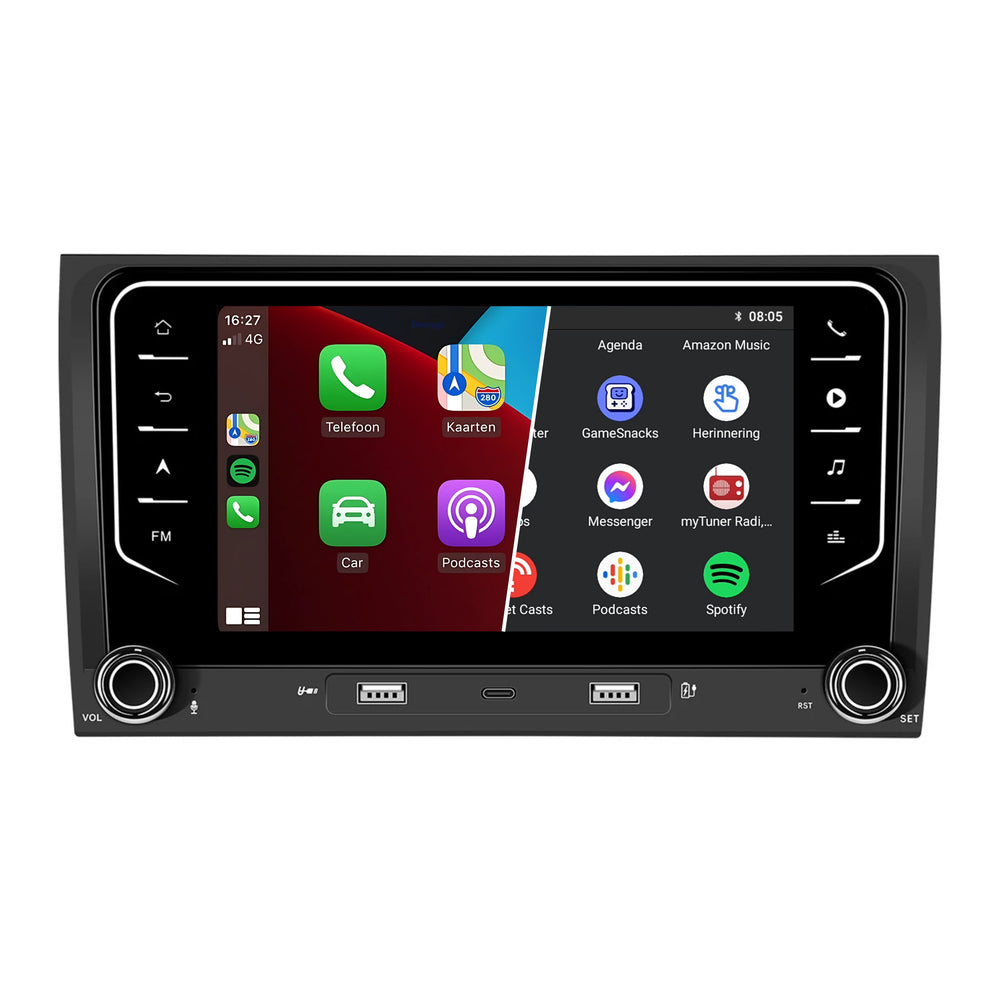 Audi A4 CarPlay Autoradio | Android 13 | 2GB + 64GB | 2000 t/m 2009 | Android Auto