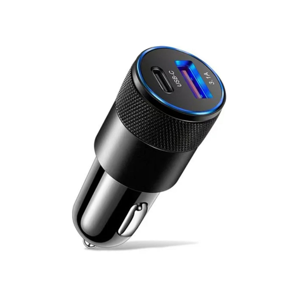 Compact 20W Car Charger | Fast charger | USB-C Power Delivery & USB 3.0 Quick Charge