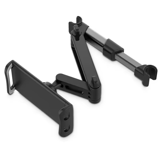 Universele iPad & Tablet Houder | Auto Hoofdsteun | Verstelbare Arm | 360° Draaibaar | Zwart