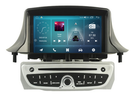 Renault Megane 3 | Android 14 | Autoradio | 2008 t/m 2015 | Carplay & Android Auto Zilver